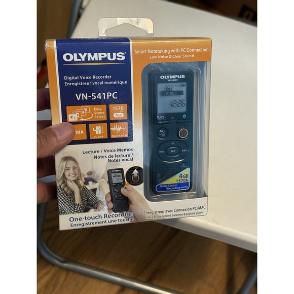 Olympus Digital Voice Recorder VN-541PC Smart Notetaking 4GB Black - Picture 1 of 10